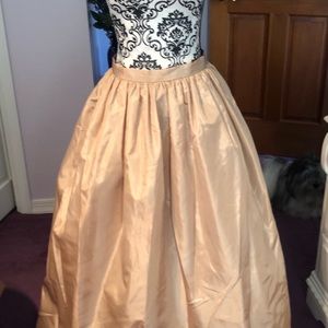 Champagne taffeta skirt size 10/12